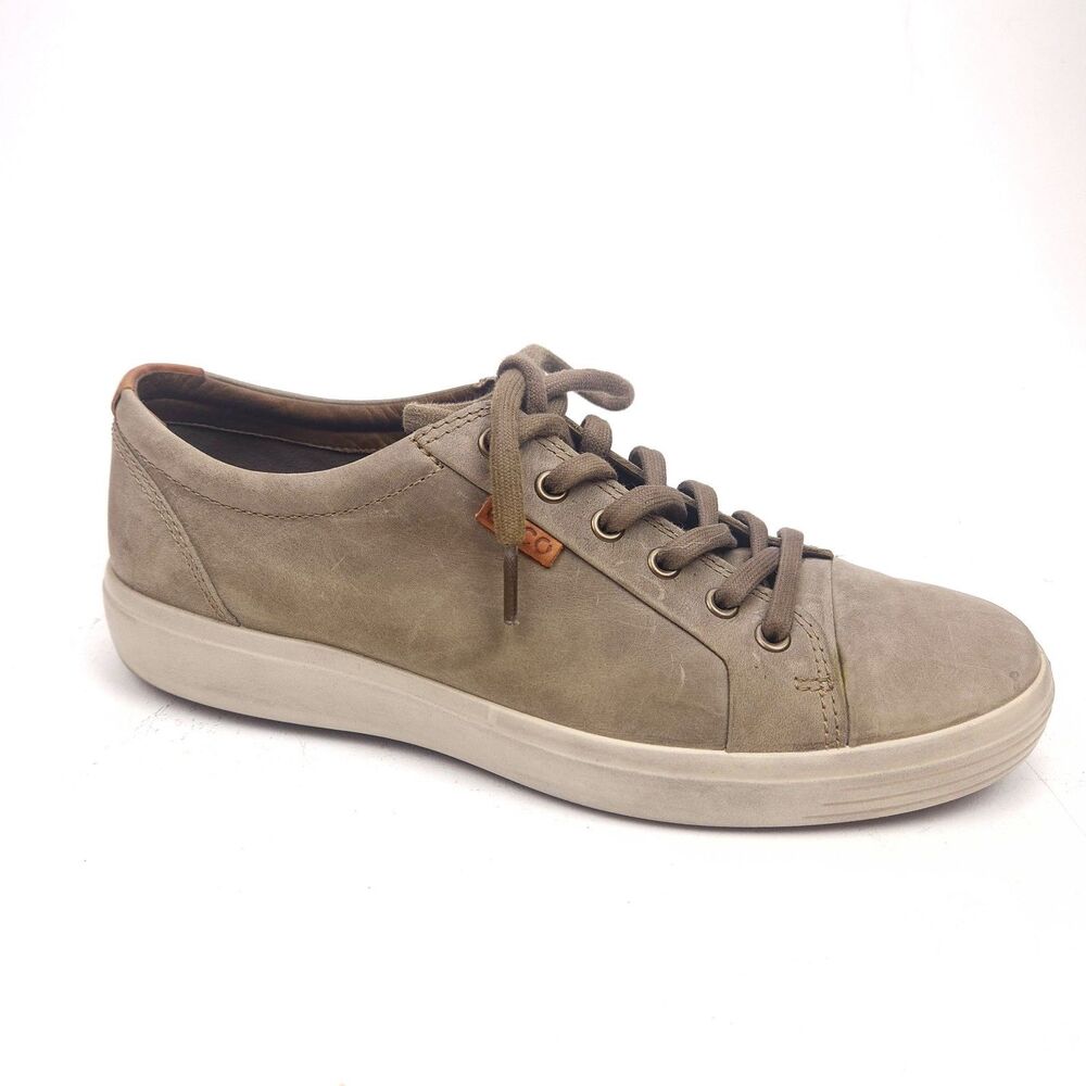 ECCO Soft 7 Mens Gray Leather Low Top Lace Up Sneakers US Size 8